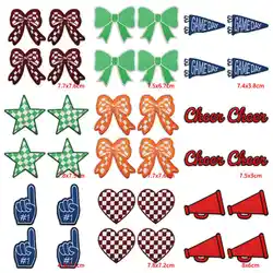 Parche termoadhesivo bordado cuadros vintage – ideal para coser