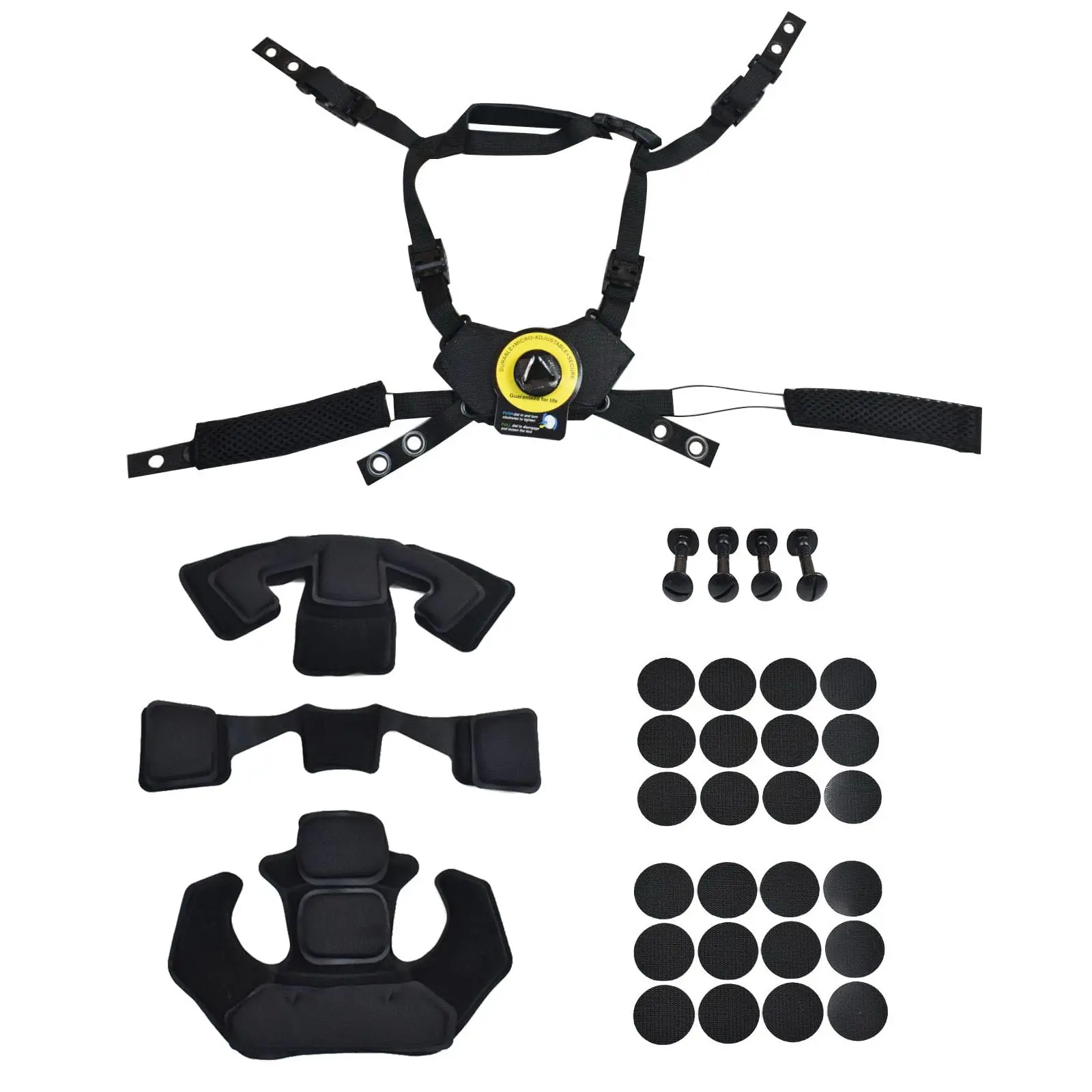 Sistema acolchado casco táctico – Suspensión Dial ajustable con correa barbilla