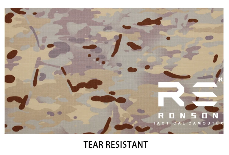 Detalle del patrón camuflaje sobre el tejido