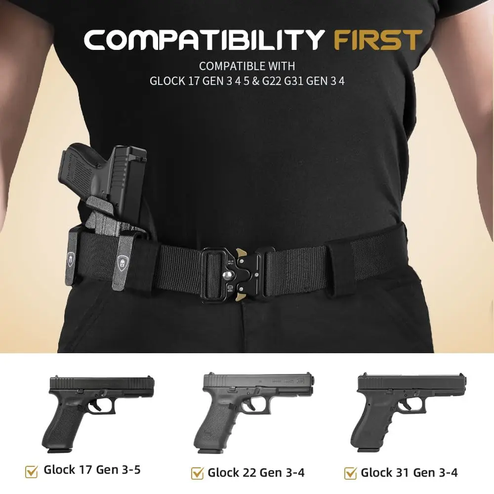 Funda Kydex Glock 17/22/31 ocultación cinturón derecha