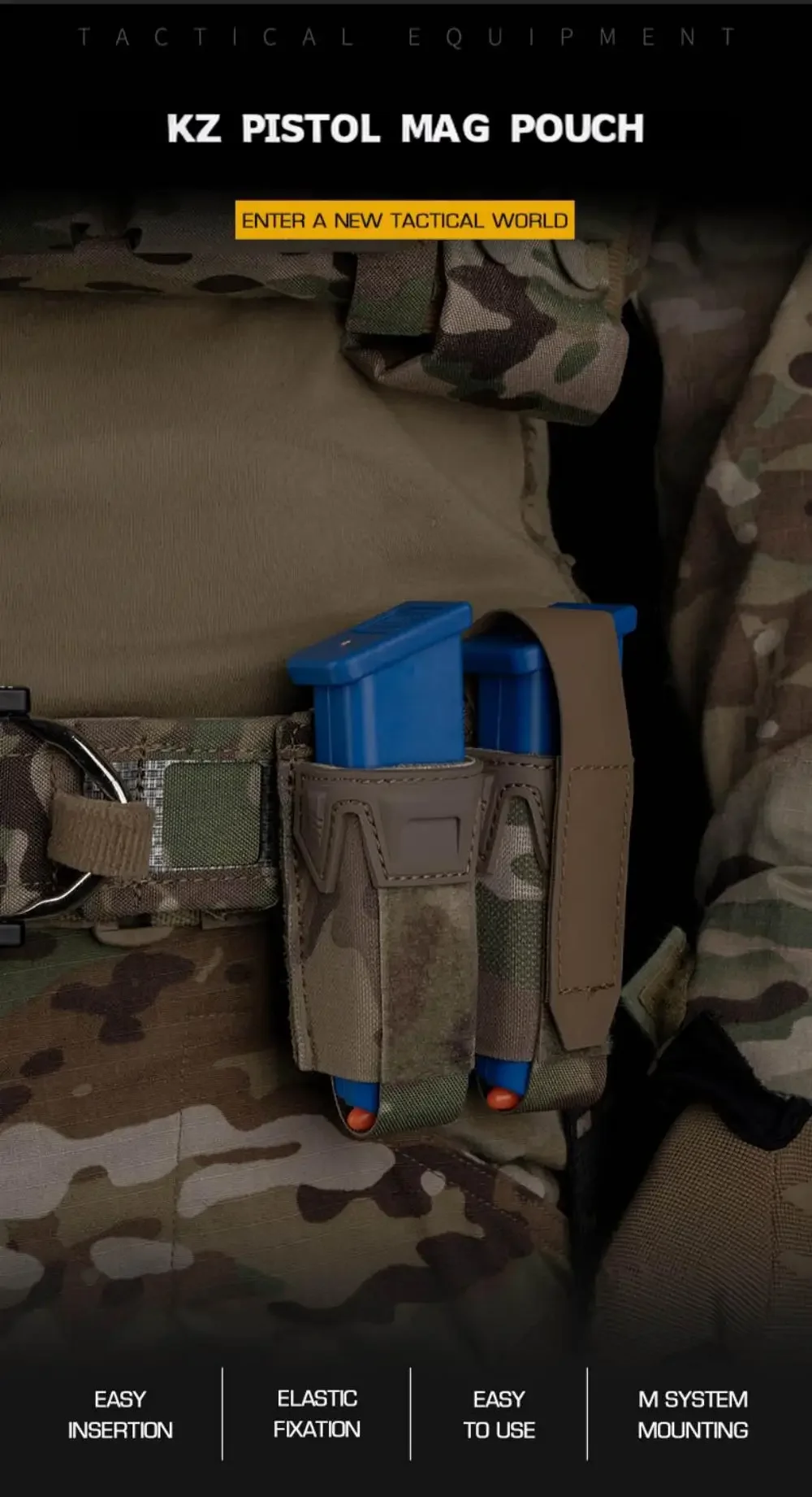 Funda para cargadores de pistola en configuración táctica