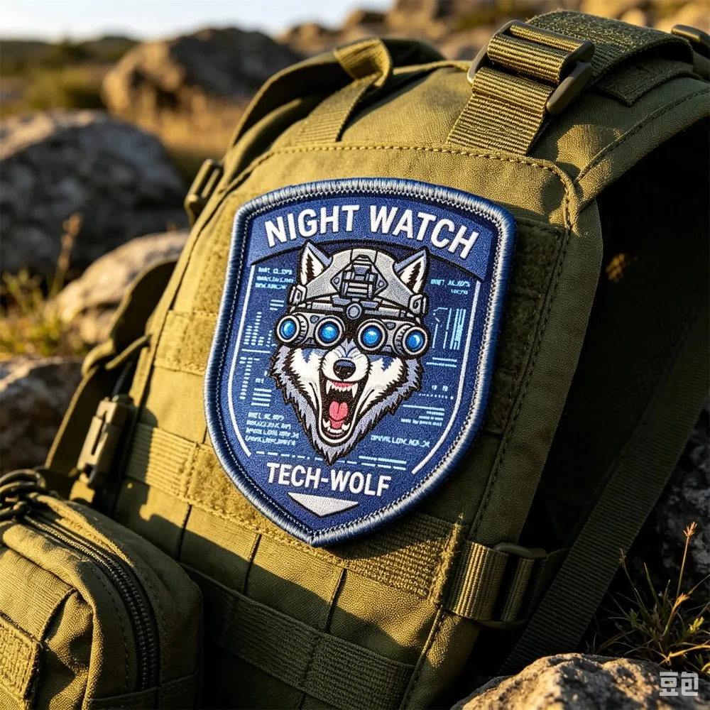 Night Watch Tech parche táctico moral lobo con velcro para mochila - imagen 5