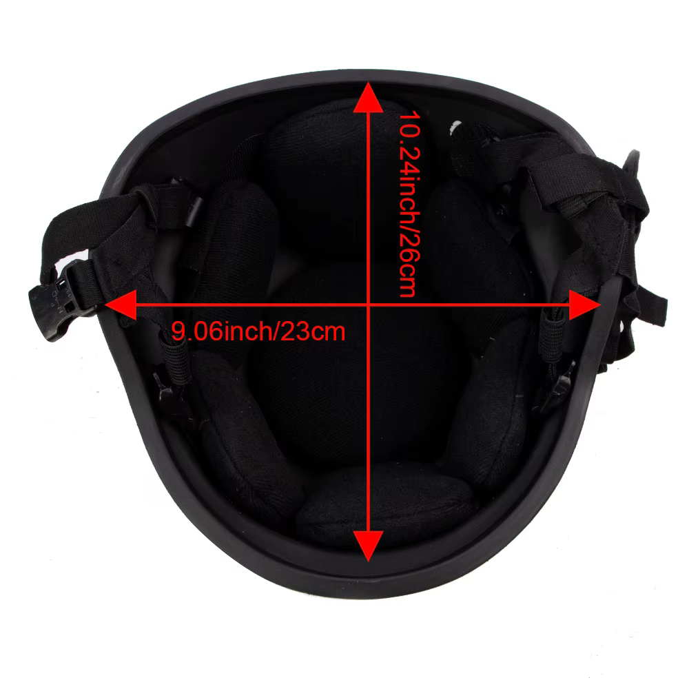 Casco táctico M88 militar – Protección facial acero negro 56-60cm - imagen 5