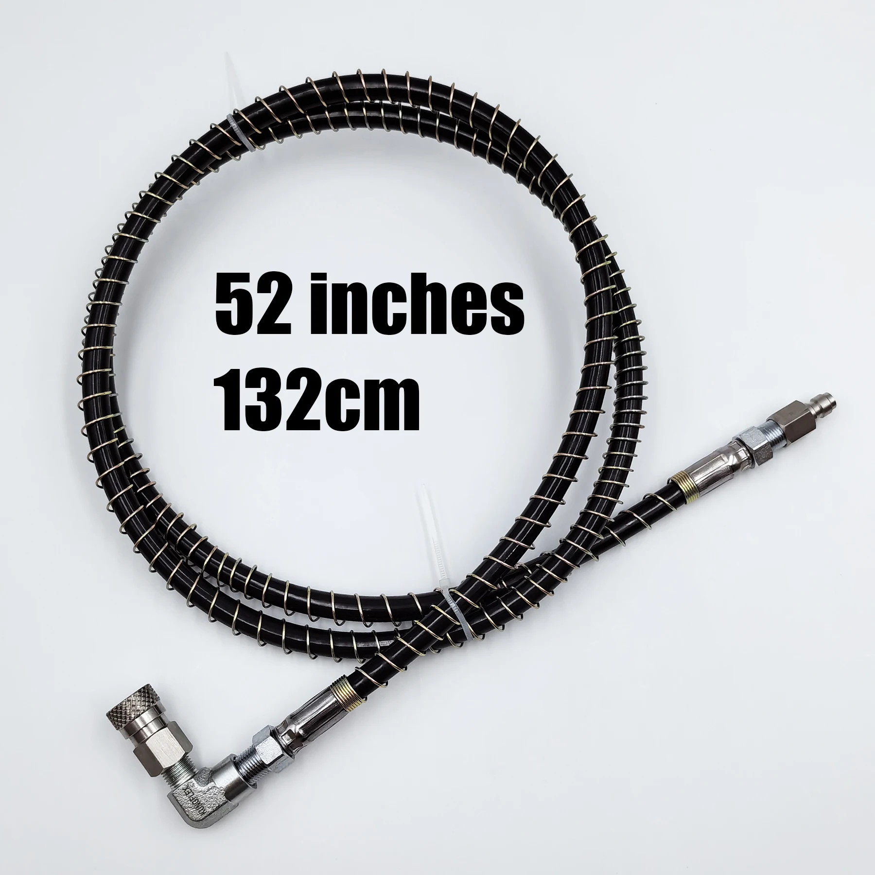 Manguera llenado remoto HPA airsoft 90 grados desconexión rápida 8mm - imagen 4