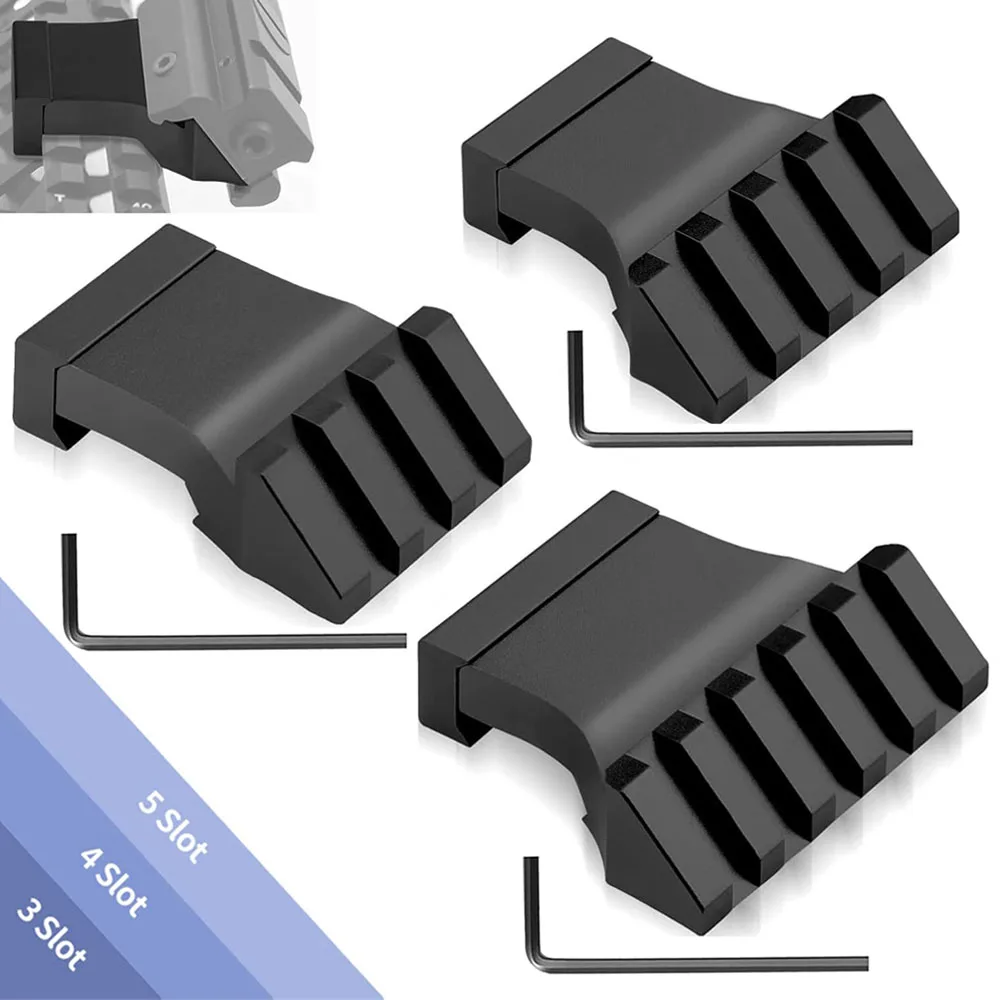 Adaptador riel Picatinny perfil bajo aluminio para linterna y láser - imagen 2
