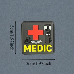 MEDIC Tool parche táctico PVC de moral, gancho y bucle para chaleco