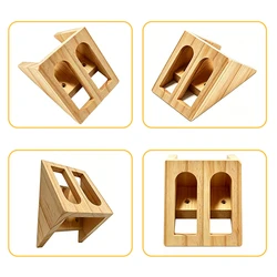 Soporte de pared para pistolas de madera con ranura