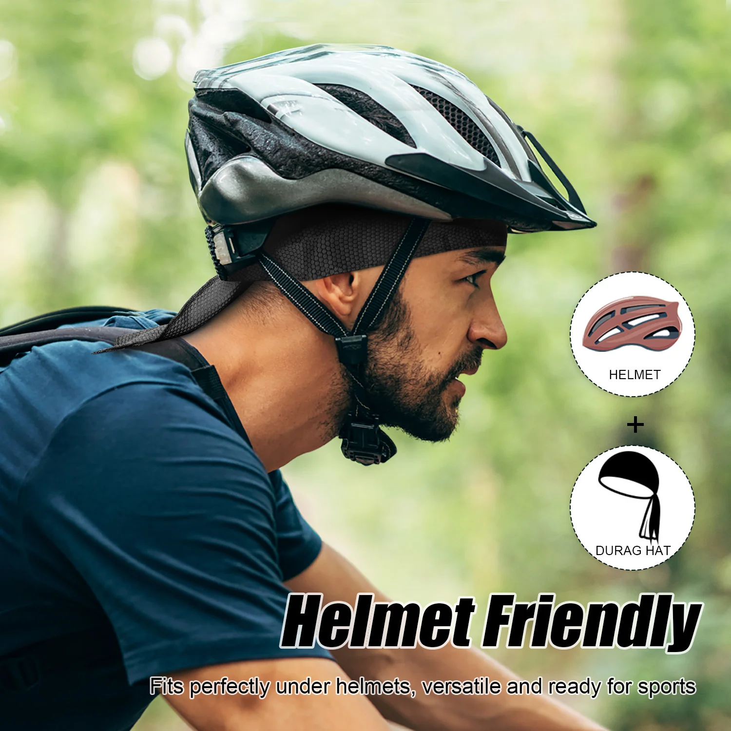 Gorro bandana transpirable de secado rápido - para ciclismo y correr - imagen 2