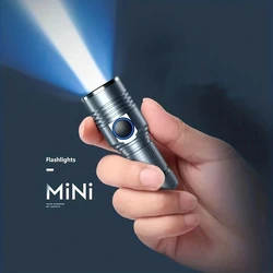 Zoom Mini linterna táctica USB recargable para uso al aire libre