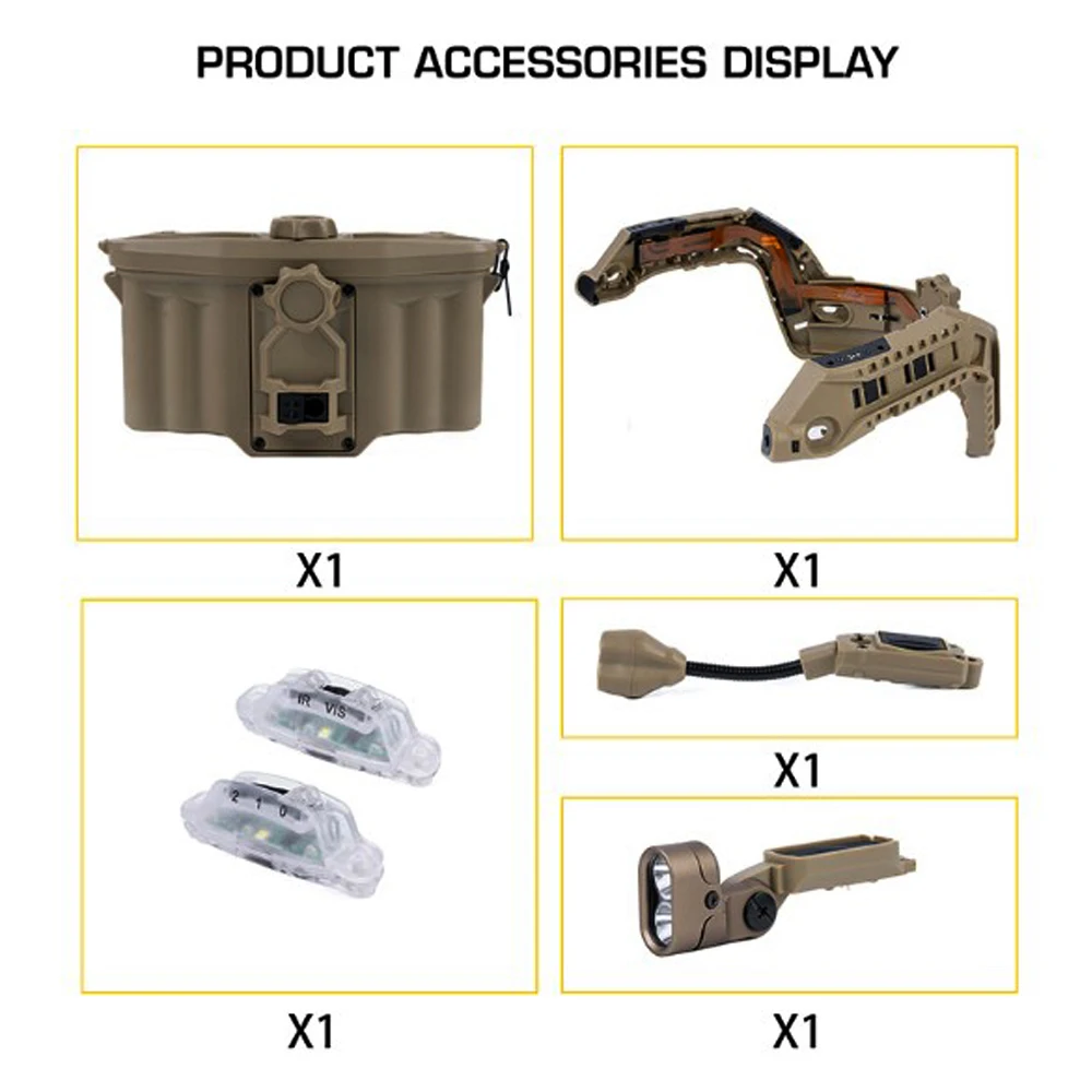 Riel táctico Picatinny para casco con luz IR y LED de rápida fijación - imagen 5