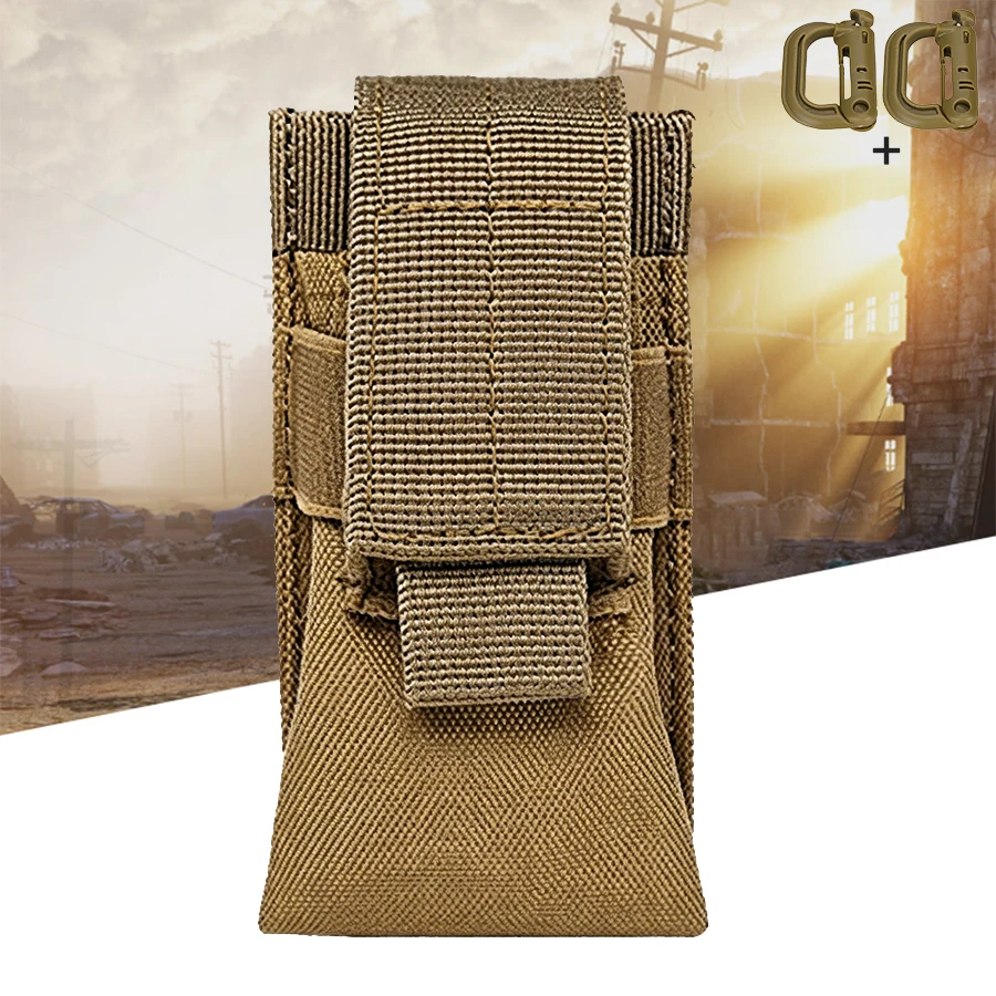 Bolsa herramientas táctica nylon MOLLE con linterna - imagen 4
