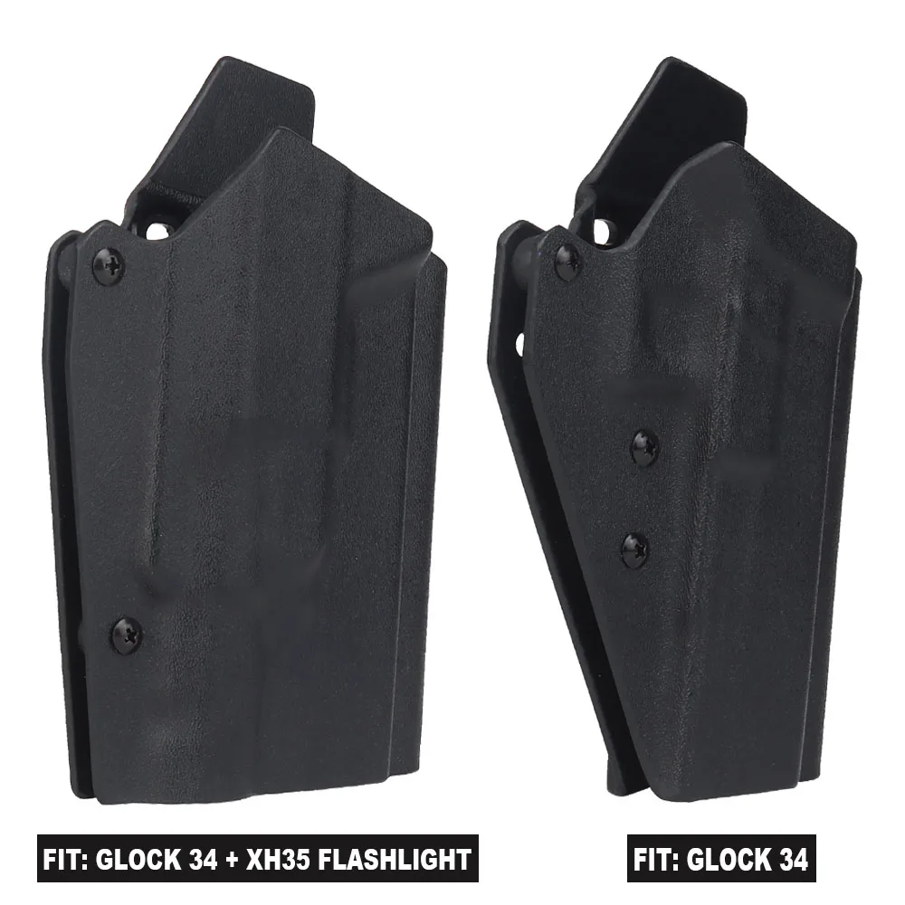 Funda táctica Kydex para Glock 34 con linterna de liberación rápida - imagen 4