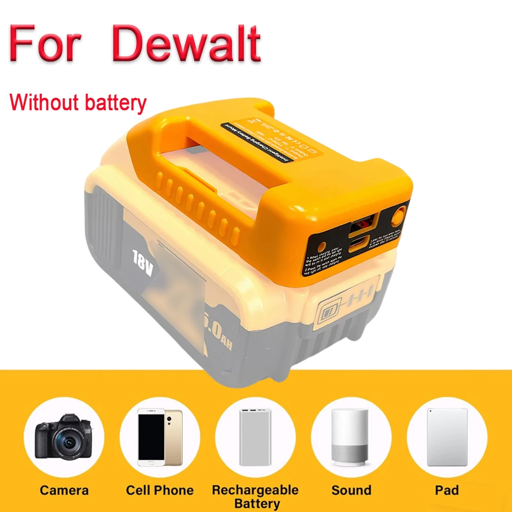 DeWalt 18V adaptador cargador USB-C para cinturón de trabajo - imagen 3