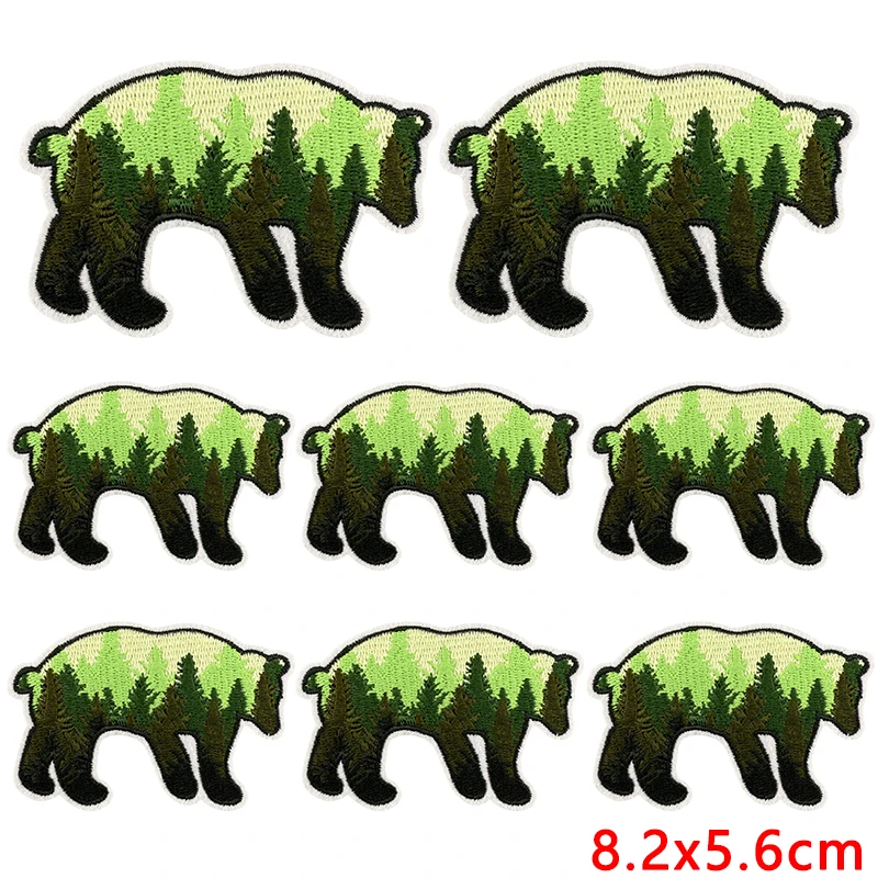 Parche bordado infantil osos paisaje – Termoadhesivo para planchar - imagen 4