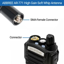 Antena Tri Banda 144/220/430MHz SMA hembra Quansheng Baofeng
