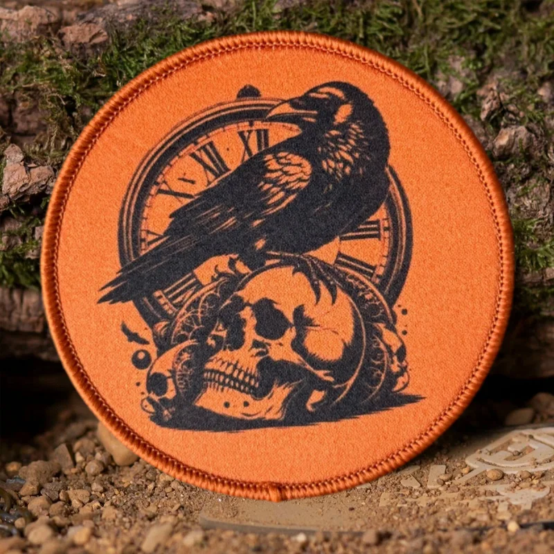 Parche táctico calavera y cuervo con velcro - imagen 5