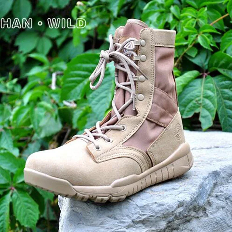 Botas tácticas transpirables verano Oxford combate desierto rodilla - imagen 5