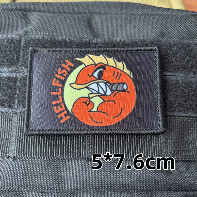 Parche táctico calavera tejido gancho y bucle para mochila - imagen 4