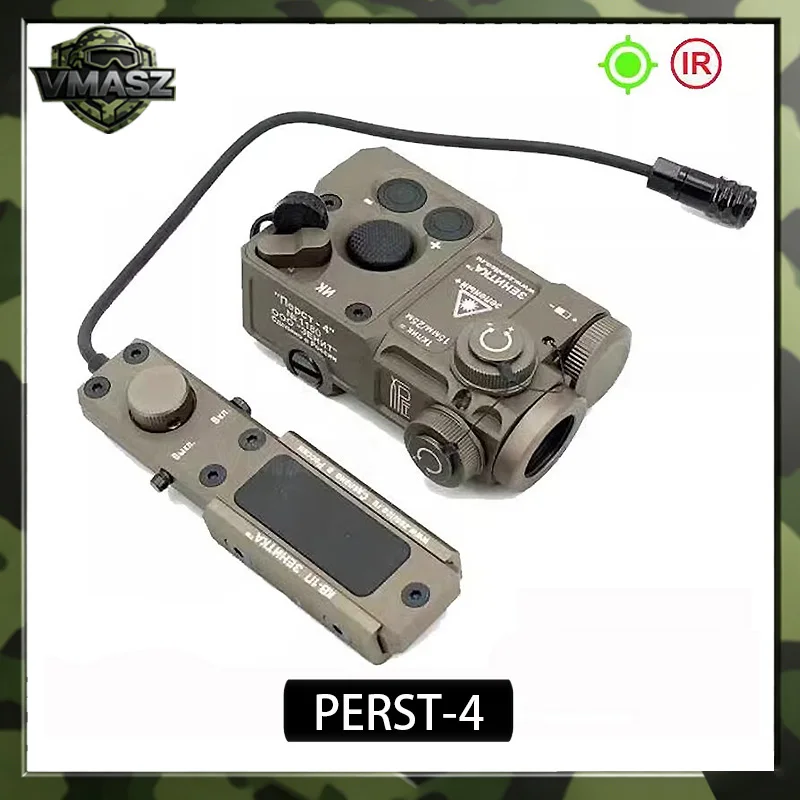 PERST-4 láser IR verde metálico para arma con mira y linterna táctica