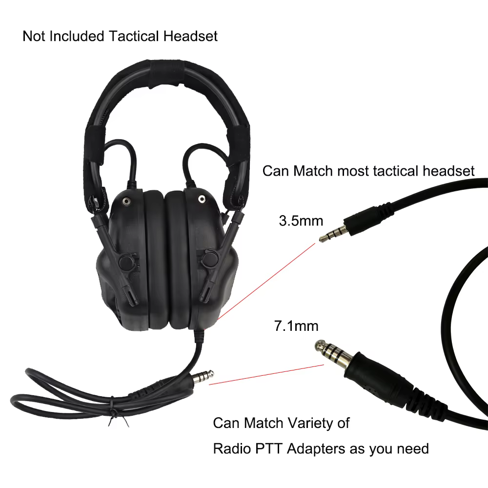 Cable U174 para auricular PTT Motorola Kenwood Baofeng - imagen 4