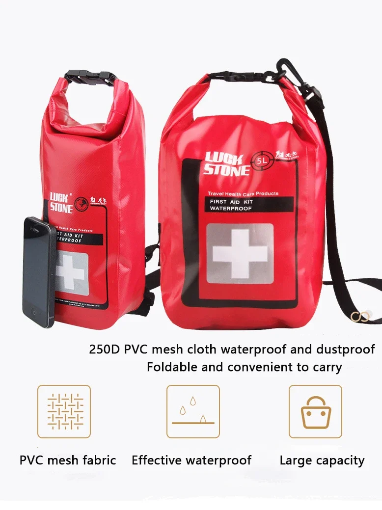 Bolsa de primeros auxilios portátil impermeable