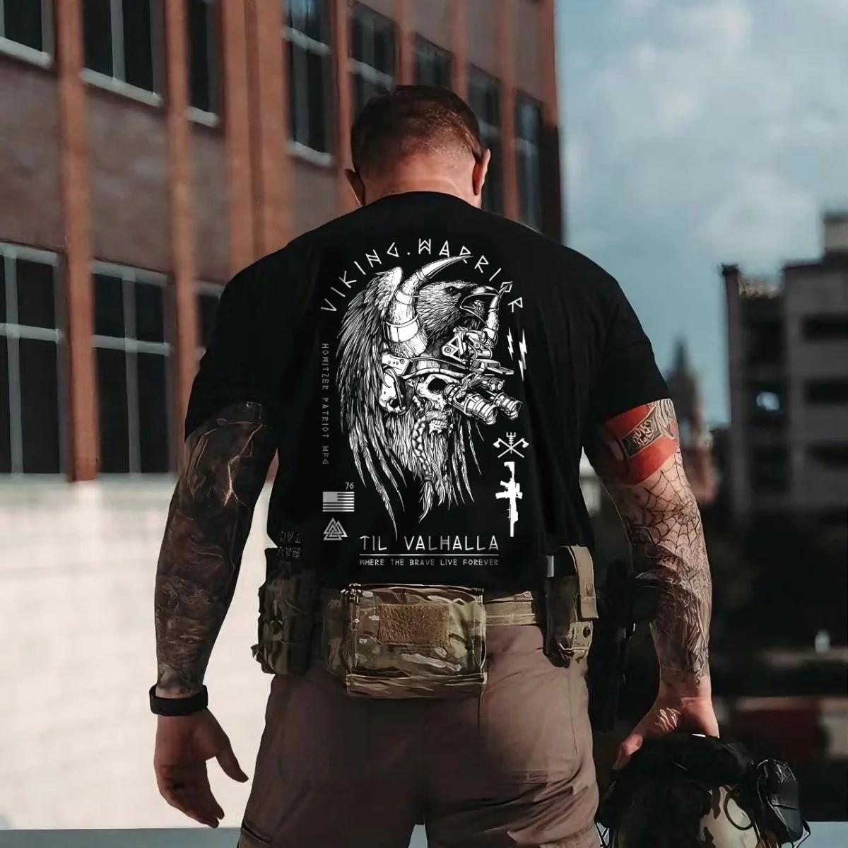 Nordic Mythology Camiseta táctica hombre manga corta cuello redondo - imagen 4