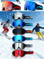 Gafas de esquí antiniebla doble capa UV400 para snowboard y moto nieve