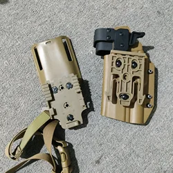 Funda táctica de extracción rápida Airsoft con sistema QLS anticaída