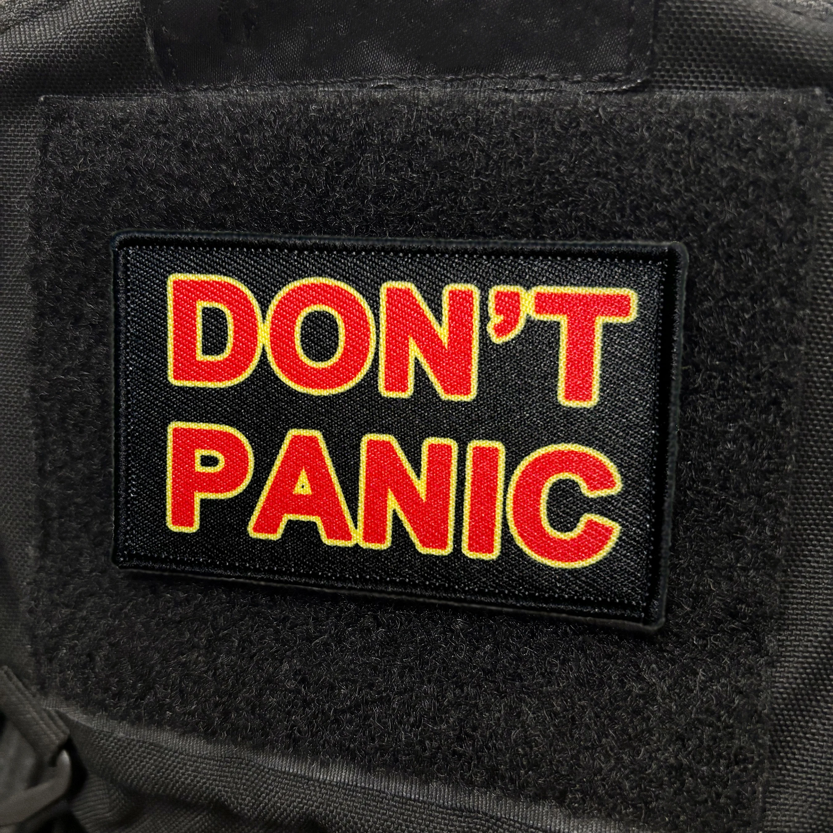 Parche bordado moral Don't Panic con cierre velcro gancho y bucle - imagen 5