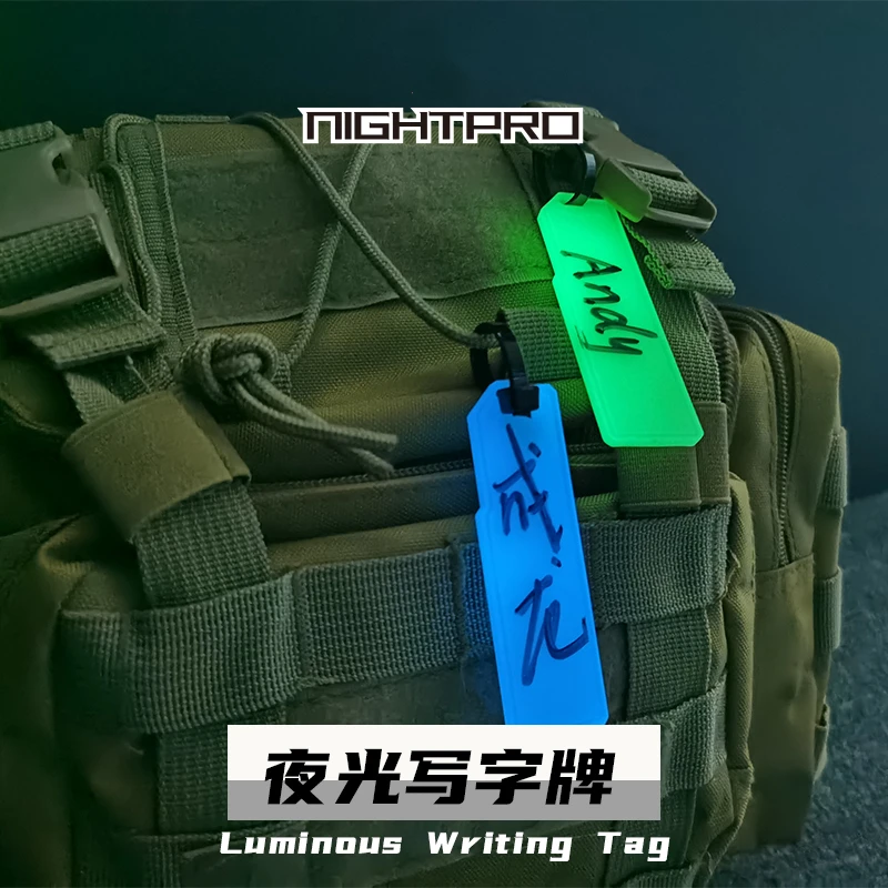 Etiqueta luminosa táctica para escribir y notas en mochila DIY - imagen 2