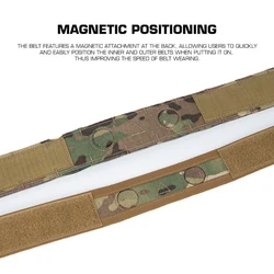 Cinturón táctico MOLLE magnético de localización rápida Airsoft