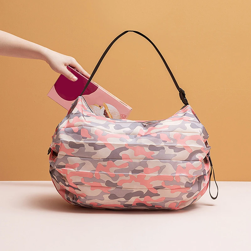 Bolsa plegable de viaje camuflada con asas – Bolsa reusable para outdoor - imagen 3