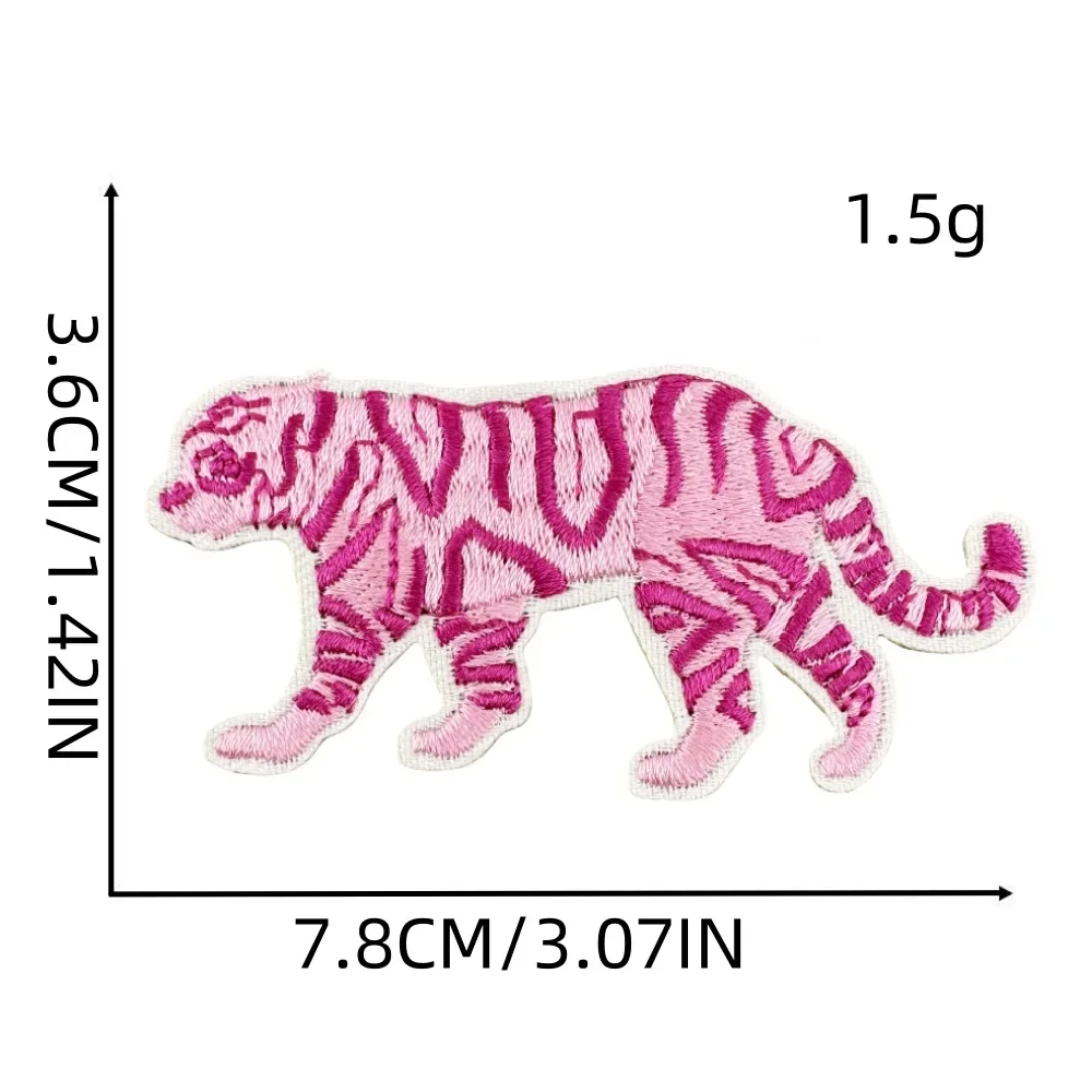 Parche termoadhesivo leopardo y tigre rosa para planchar - imagen 2