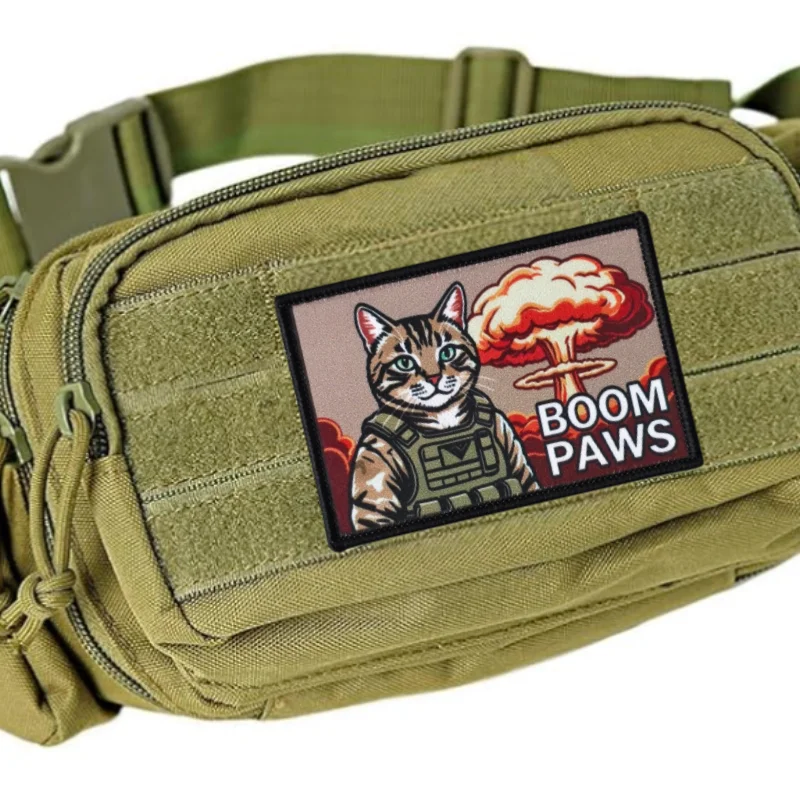 BOOM PAWS parche táctico gato con velcro gancho y bucle - imagen 2