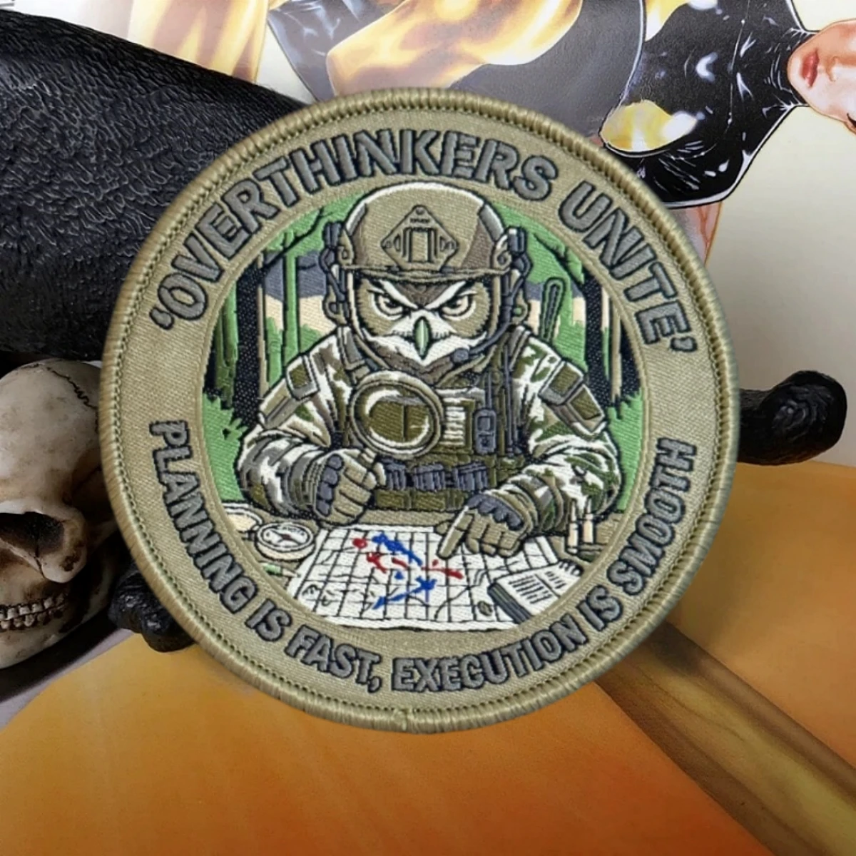 Parche táctico morale Overthinkers Unite – Insignia molle para mochila - imagen 5