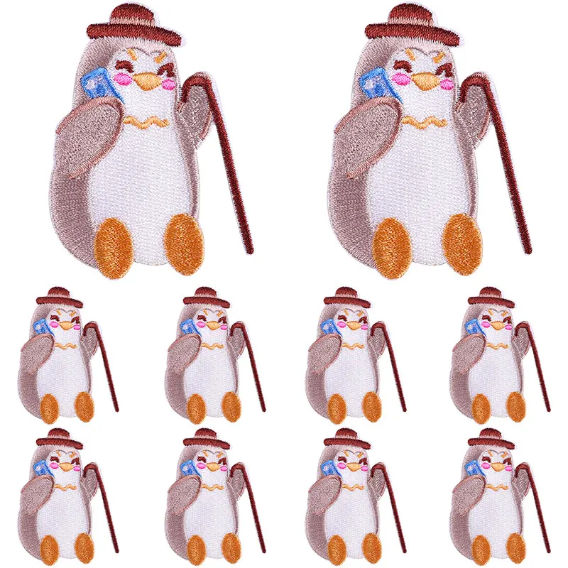Parche bordado pingüino autoadhesivo para ropa – Diseño animal DIY - imagen 5