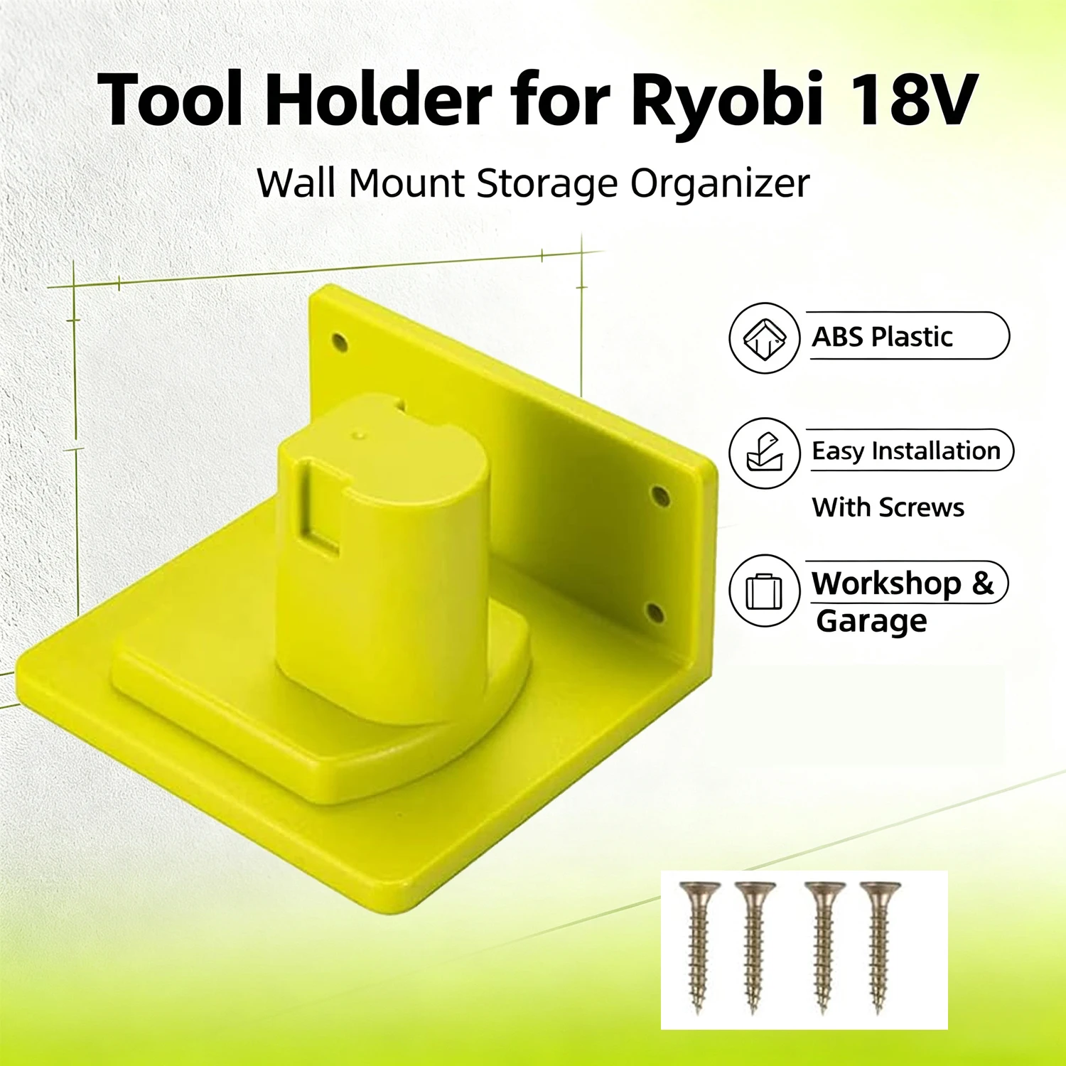 Soporte mural Ryobi 18 V para herramientas – Organizador de taller - imagen 4