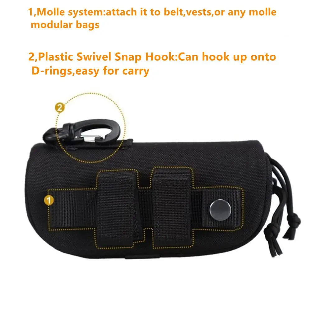Estuche táctico MOLLE para gafas de sol con clip de cinturón - imagen 4