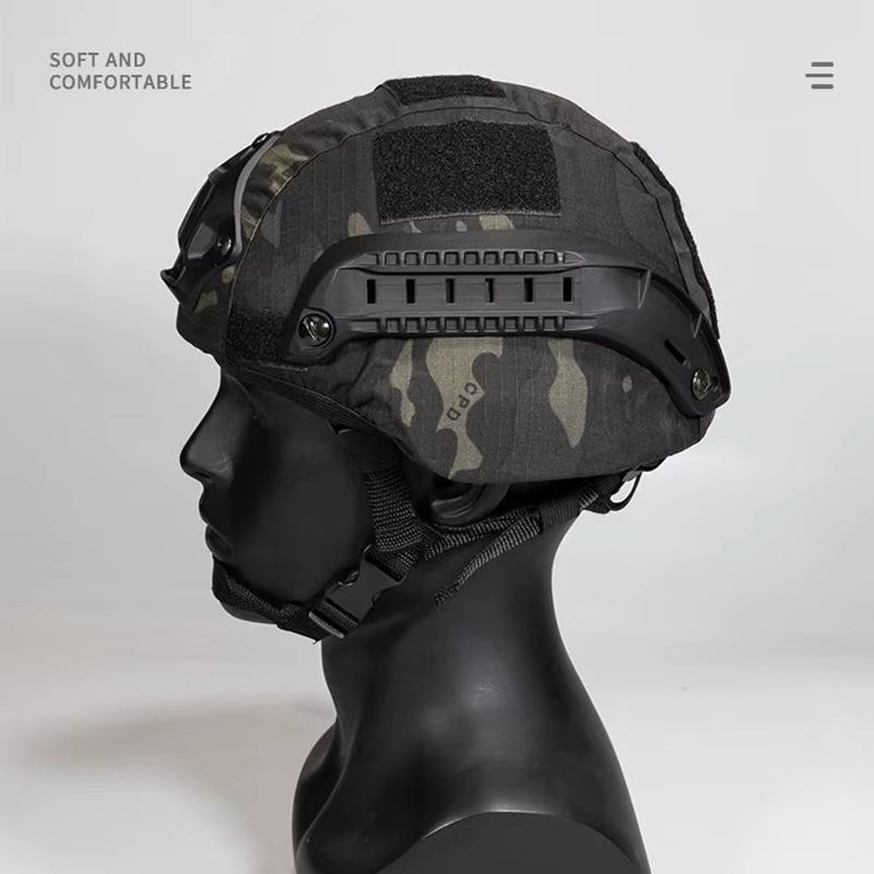 MICH2000 Cubierta táctica para casco en camuflaje ripstop resistente - imagen 3