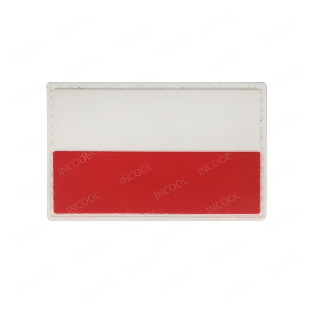 Parche bandera Polonia reflectante PVC bordado para ropa táctica - imagen 4