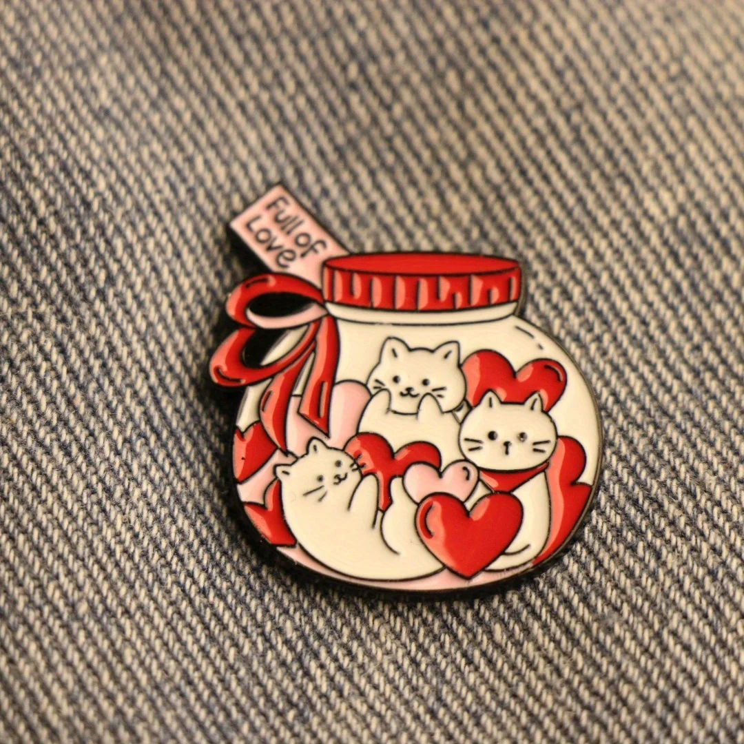 Broche insignia bordada gato de dibujos animados – mochila y regalo