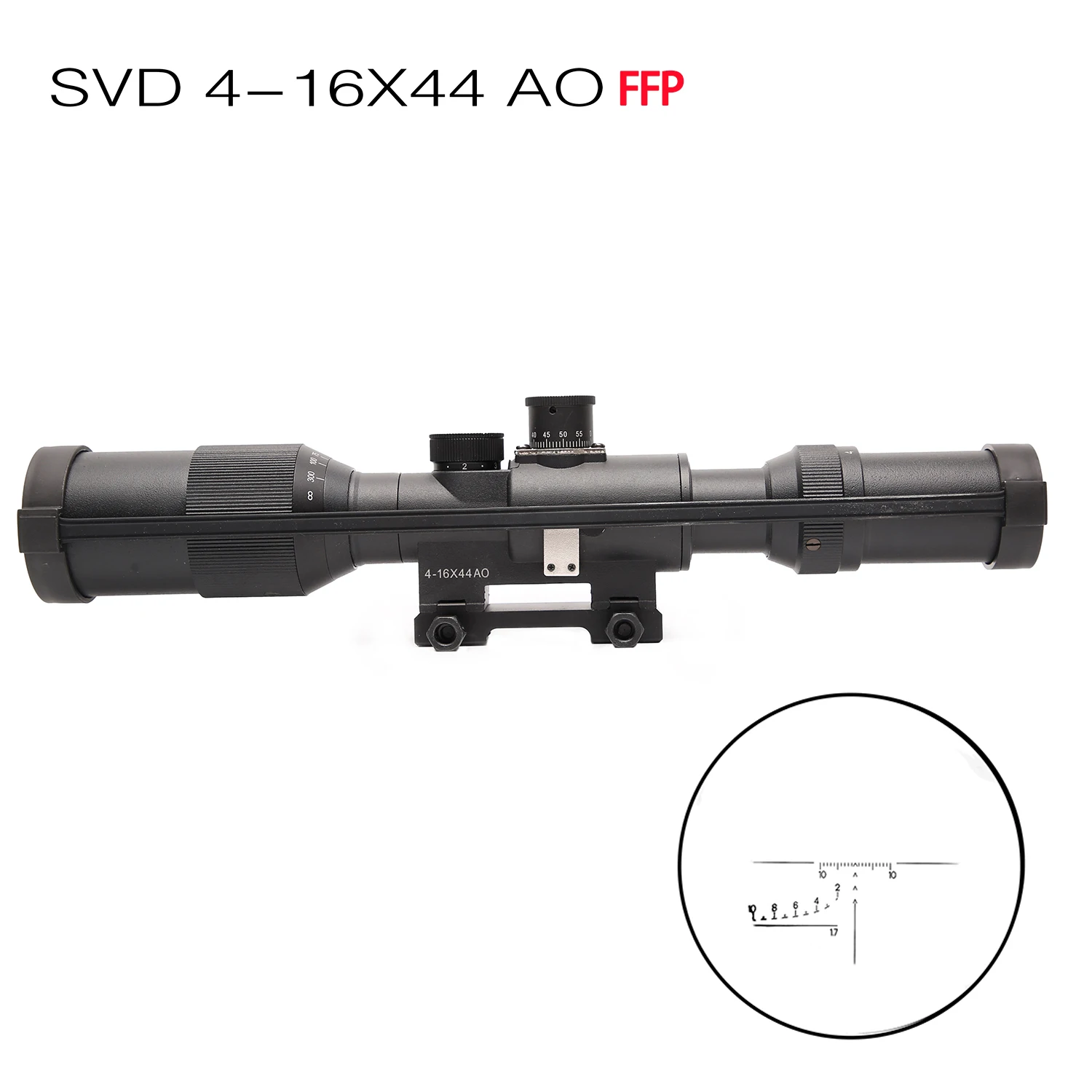 Mira óptica táctica SVD FFP AO antichoque para rifle - imagen 5