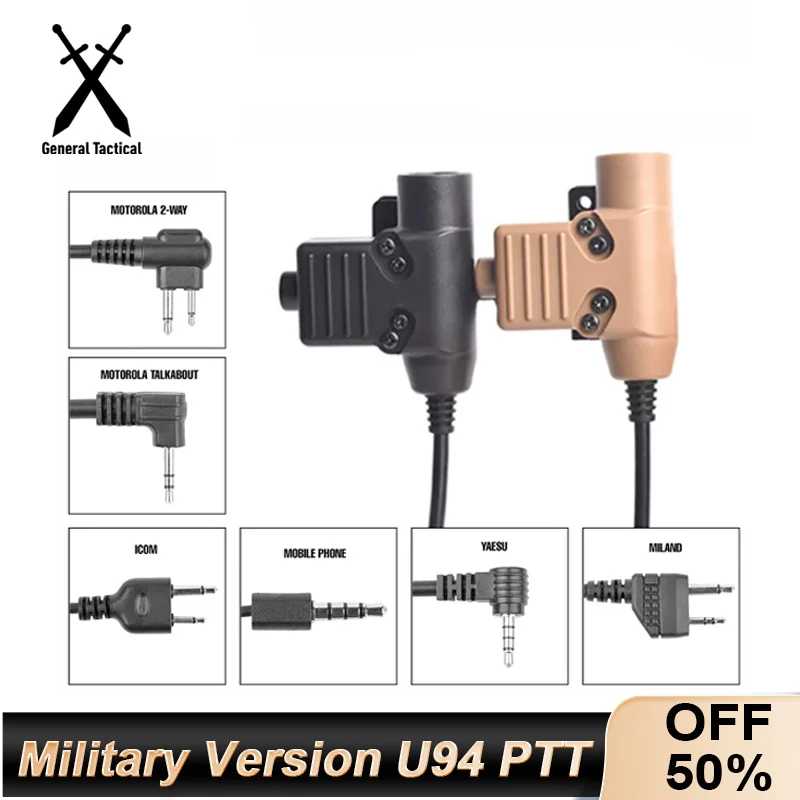 PTT U94 táctico compatible COMTAC Earmor Airsoft NATO