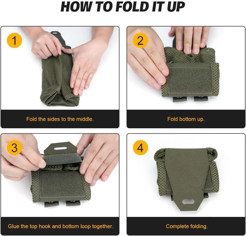 Bolsa táctica MOLLE de nailon 500D plegable para herramientas - imagen 5