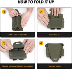 Bolsa táctica MOLLE de nailon 500D plegable para herramientas