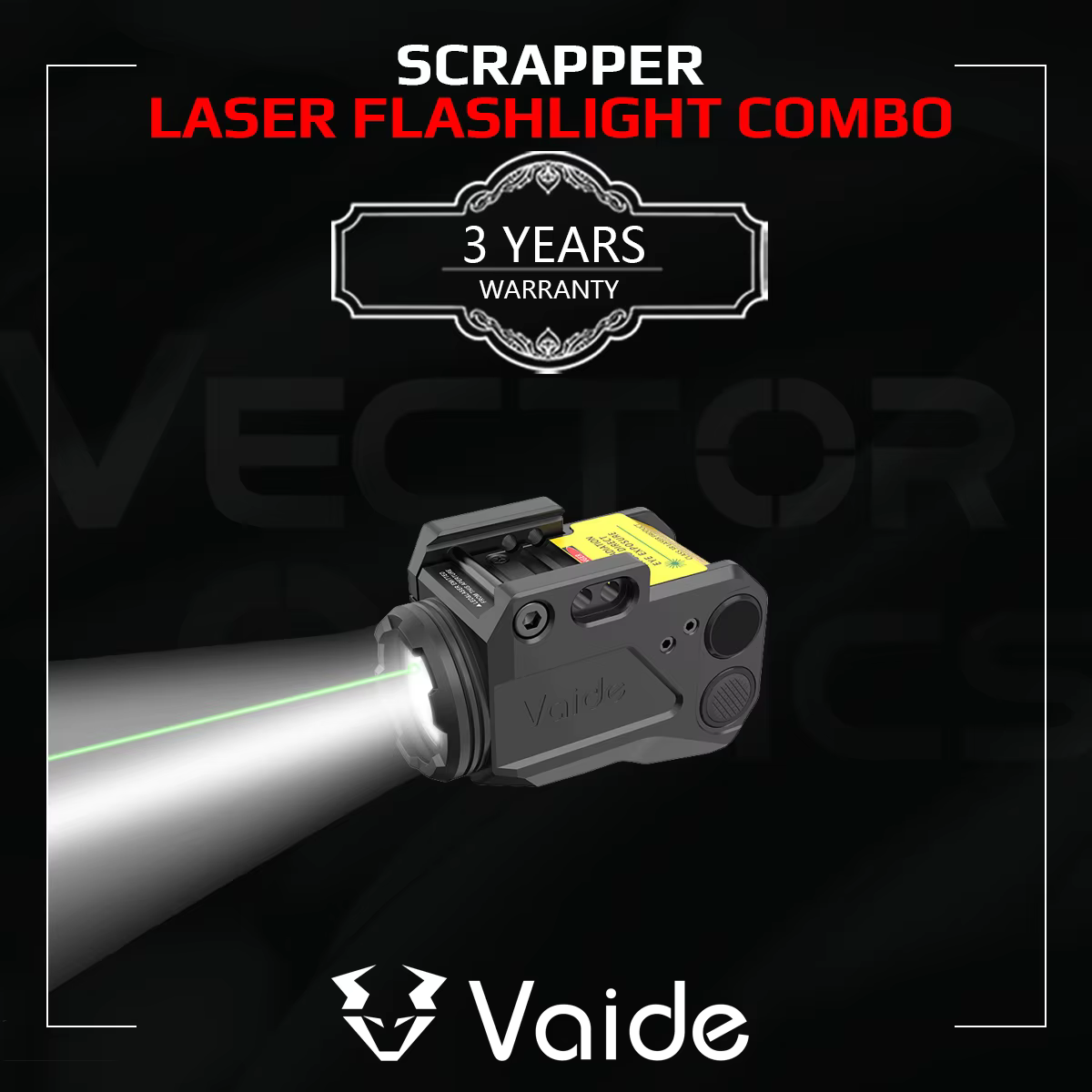 Vector Oprics Vaide Scrapper linterna táctica láser rojo/verde compacta - imagen 4