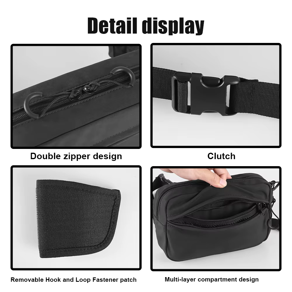 Riñonera táctica oculta con funda de pistola, EDC y cruzada - imagen 3