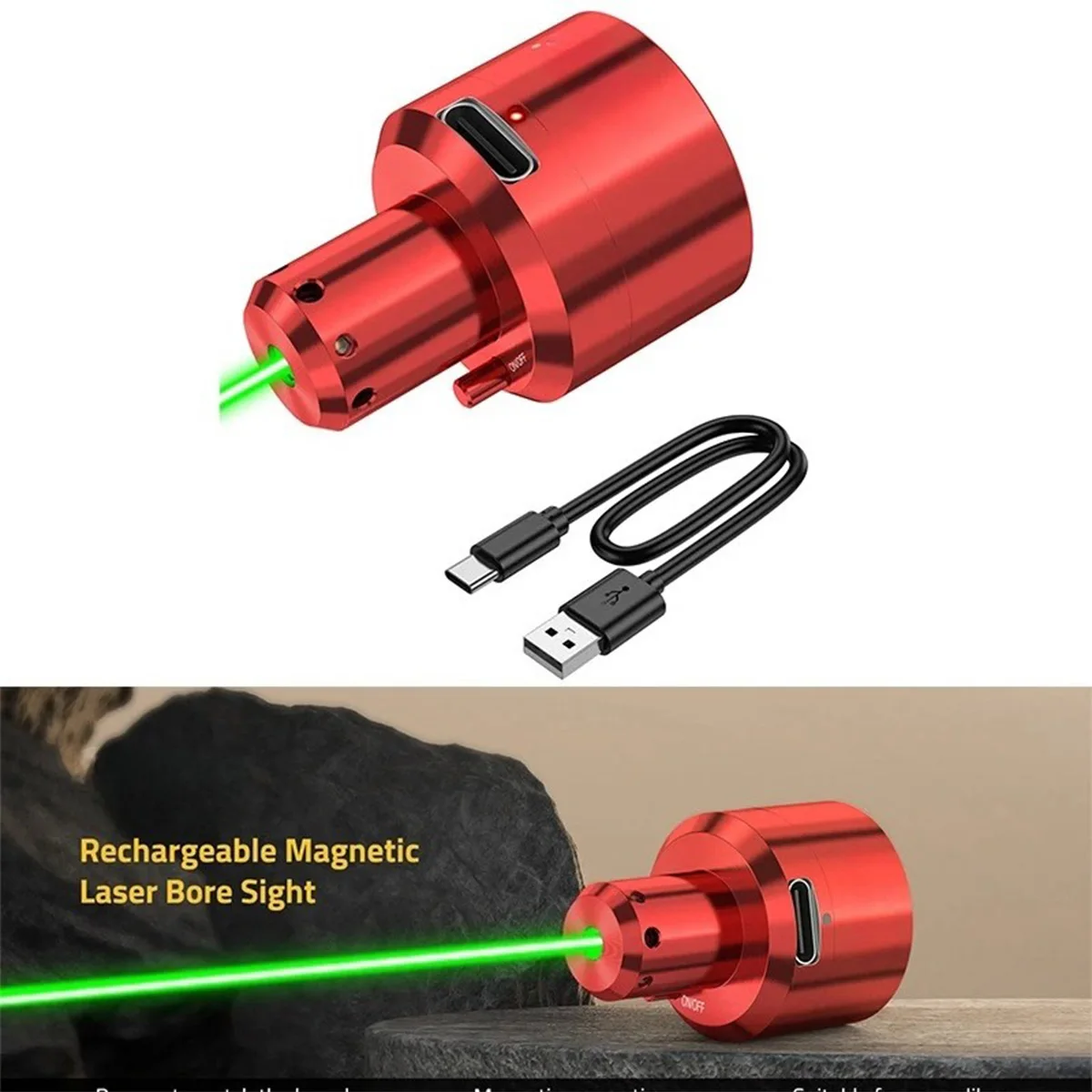 Mira láser recargable verde/roja magnética multicalibre - imagen 2