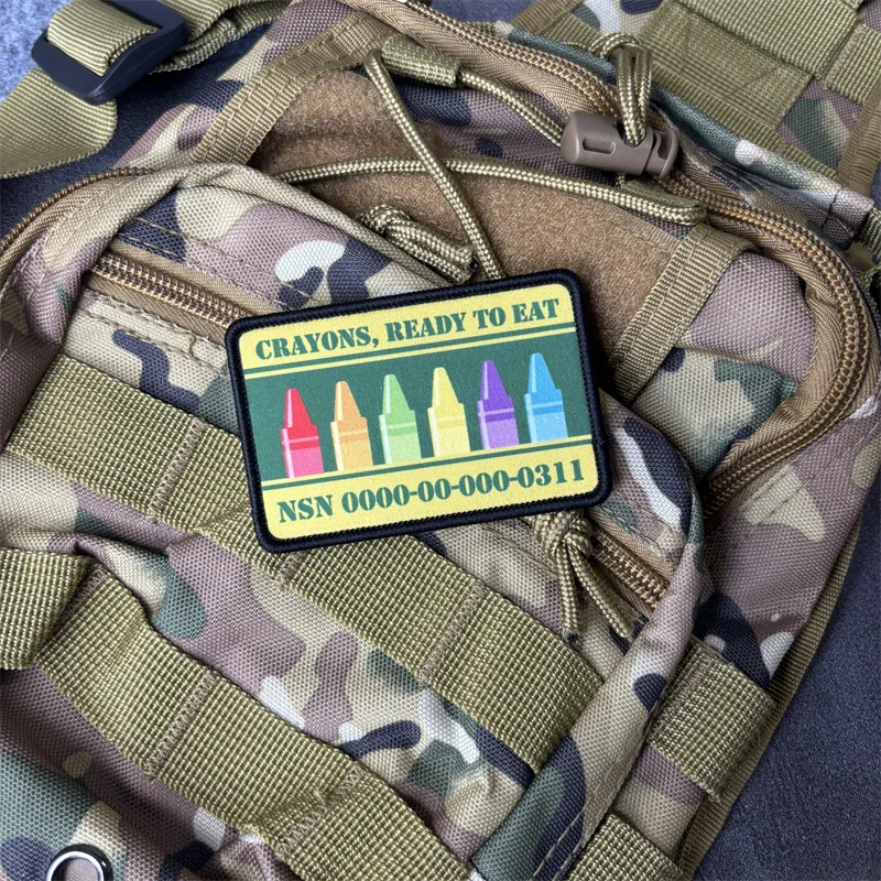 Parche táctico Crayon con velcro para mochila y ropa