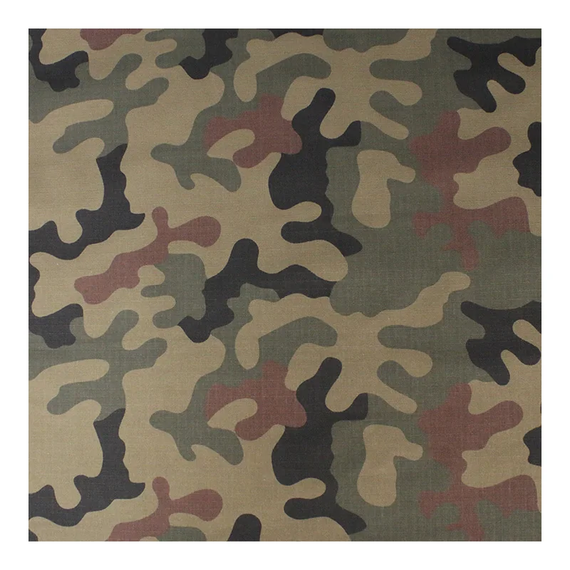 Tela táctica camuflaje Woodland ripstop NYCO camo Polish uniformes - imagen 5